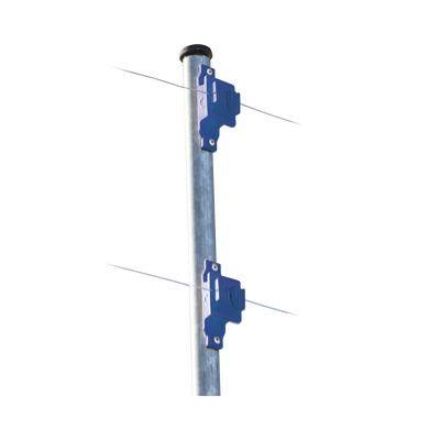Aislador de Paso colo Azul reforzado para cercos eléctricos, resistente al clima extremoso — SFIRE · SKU SFPASOB