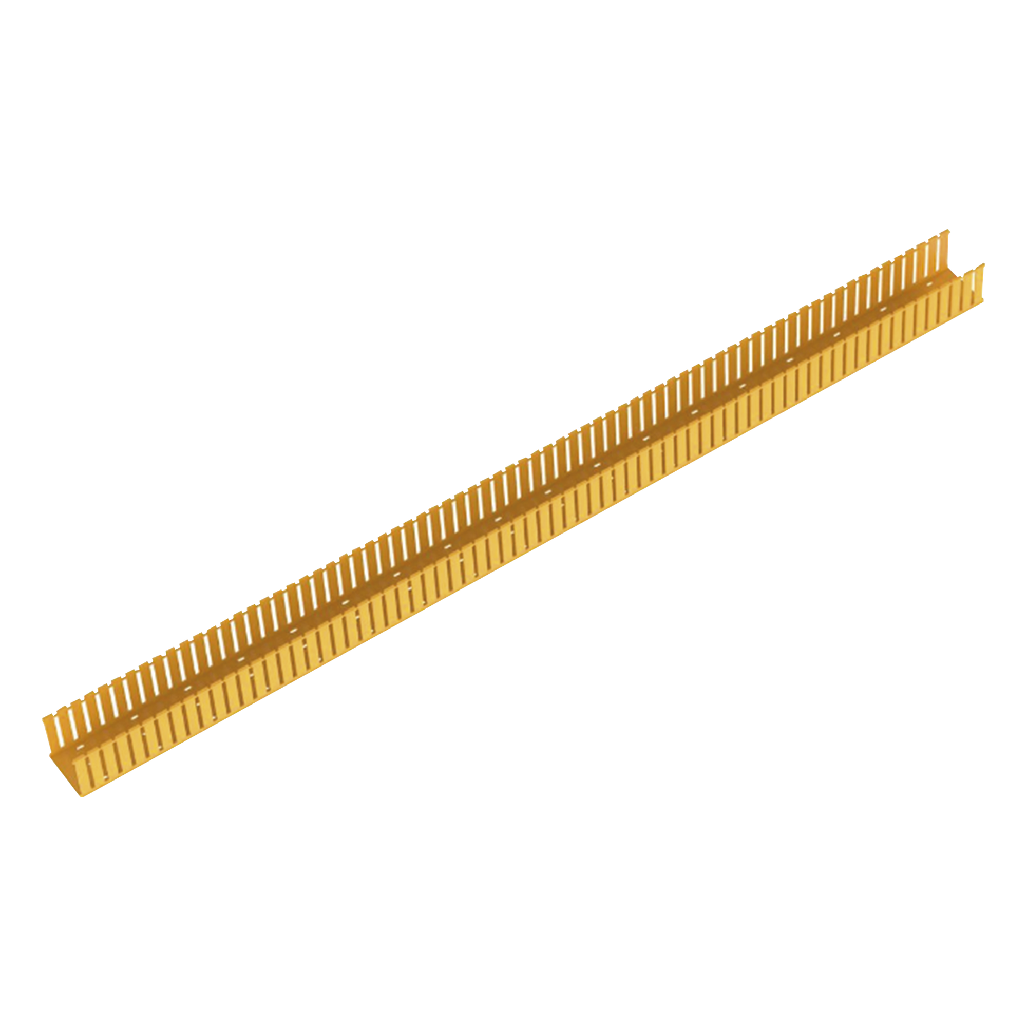 Canaleta Ranurada de PVC sin Tapa, Fiber-Duct™, 4 in de Ancho, 4 in de Alto y 1828.8 mm de Largo, Color Amarillo — PANDUIT · SKU E4X4YL6