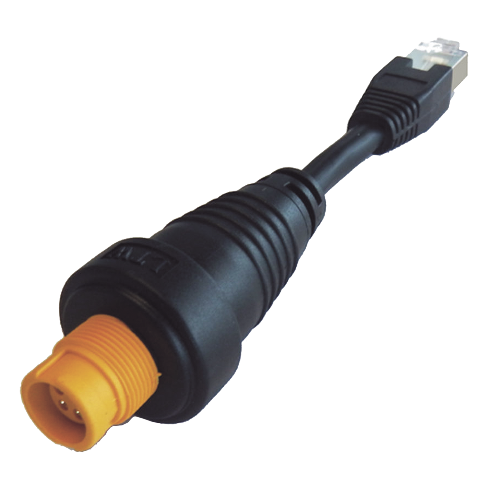Adaptador Ethernet RJ45 / Conector Redondo Amarillo / Compatible con NSO evo2 y Zeus2 — SIMRAD · SKU 000-11246-001