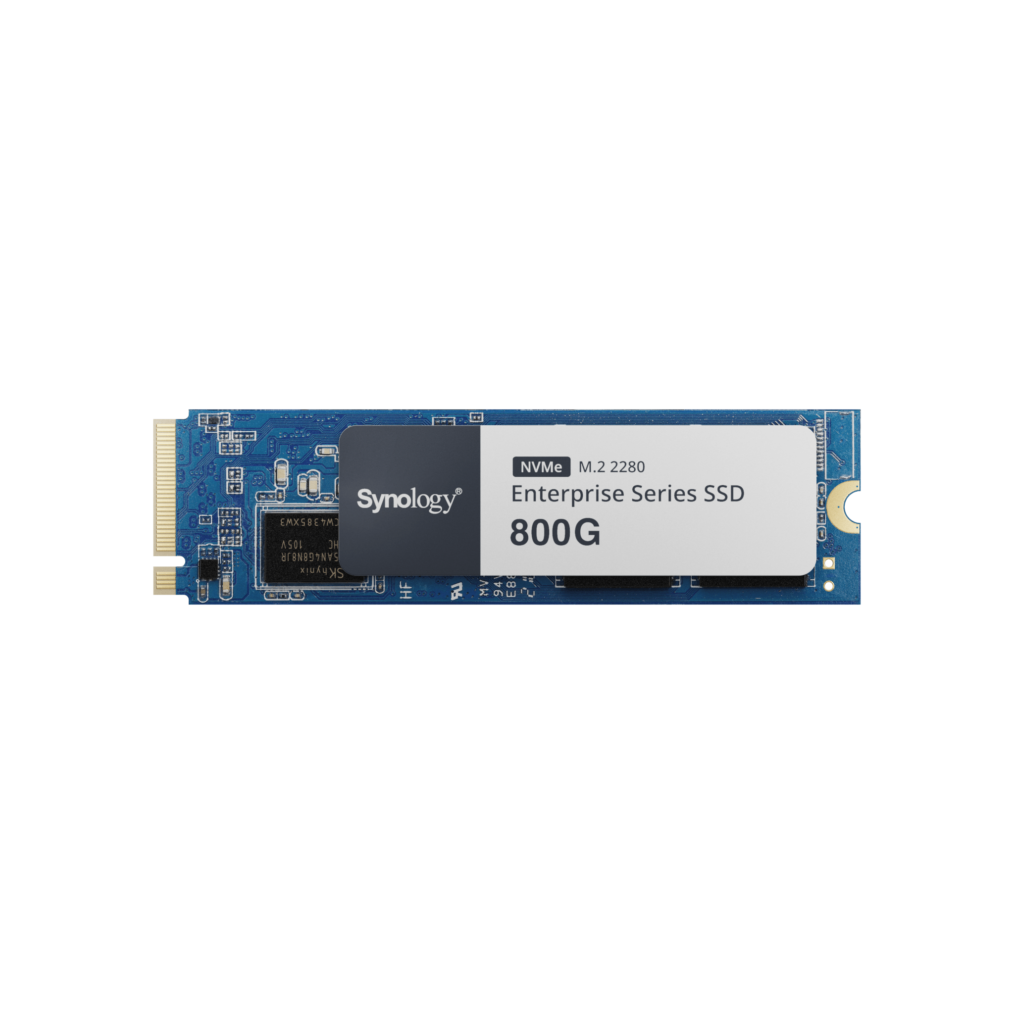 SSD NVMe M.2 Serie Enterprise | SSD 800GB | Alto Rendimiento 660.000 IOPS Lectura | 120.000 IOPS Escritura | Resistencia Hasta 2900 TBW | Protección de Datos Integral | Análisis de Vida Útil | Compatible con Synology DSM.