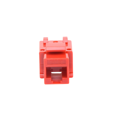 Módulo Jack Keystone Cat5e con Terminación 110 (Punchdown) para Faceplate - Color Rojo