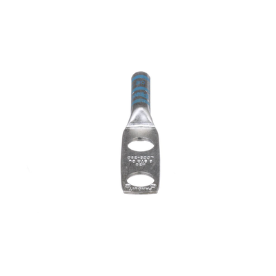 Zapata de compresión LCC6-38D-L para cal. 6 Awg, Doble barreno para tornillo prisionero de 3/8, Espaciado de orificio 25.4mm, 1 Pz