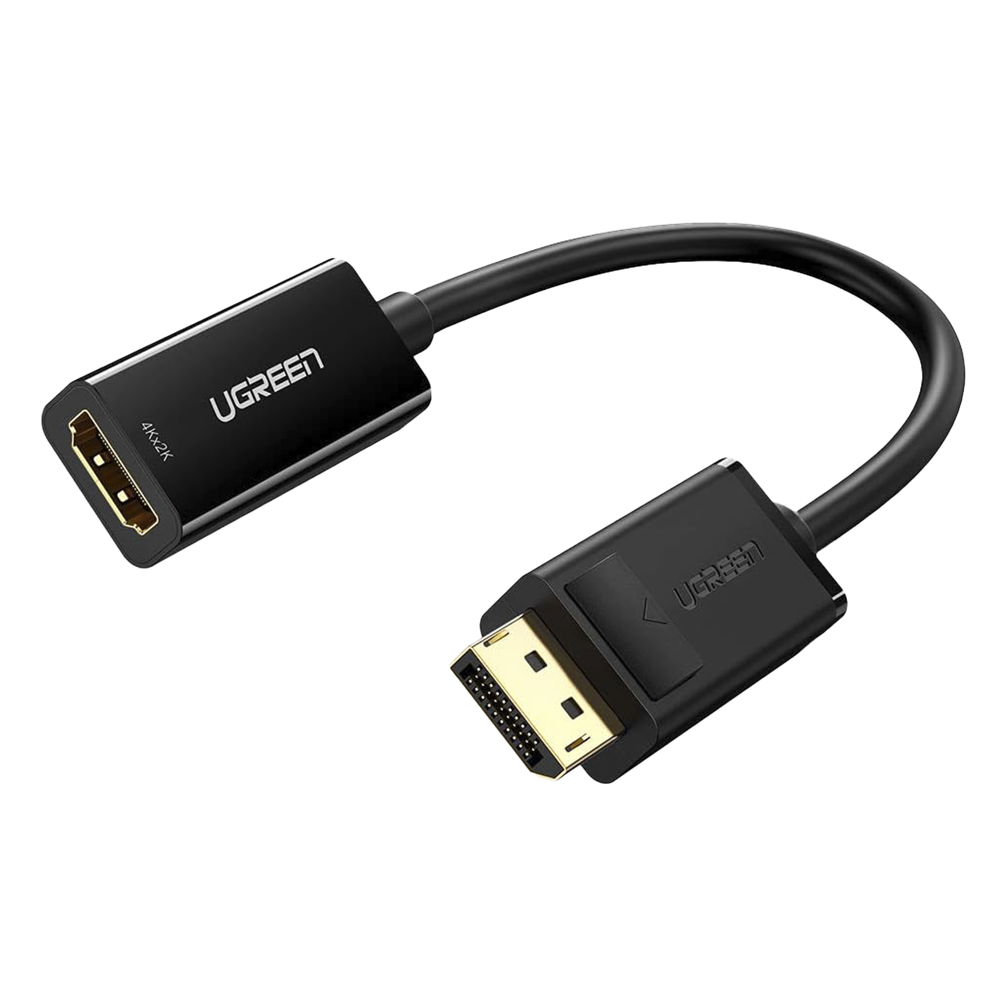 Convertidor DisplayPort a HDMI / 4K@30Hz / HDR / 3D / Cable 25 cm (0.82 ft) / Conectores Dorados / Chip IC Avanzado — UGREEN · SKU 40363