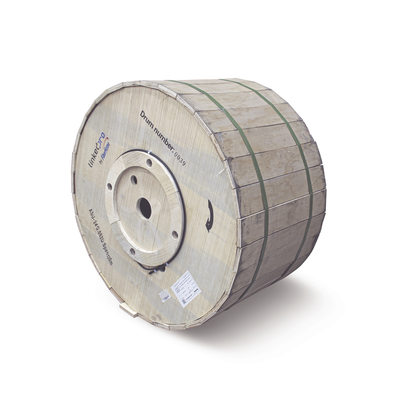 Carrete de 4 Kilómetros de Fibra Óptica Aérea Mini ADSS (ASU) G.652D, Monomodo de 24 Hilos, Exterior, Span 120, Loose Tube