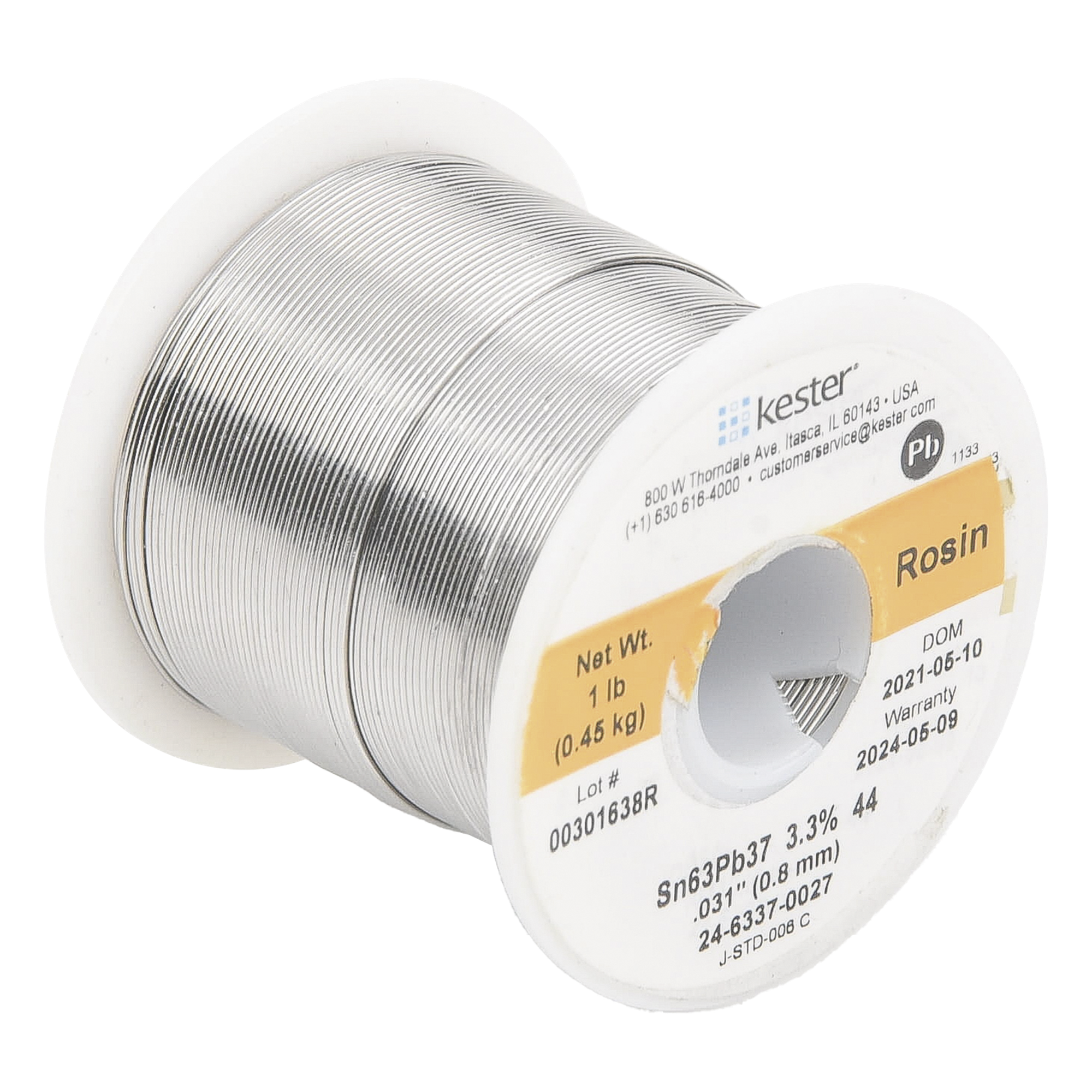 Rollo de Soldadura de 63% Sn y 37% Pb de 0.031" con 454 gr. — SYSCOM · SKU 488-SO-162