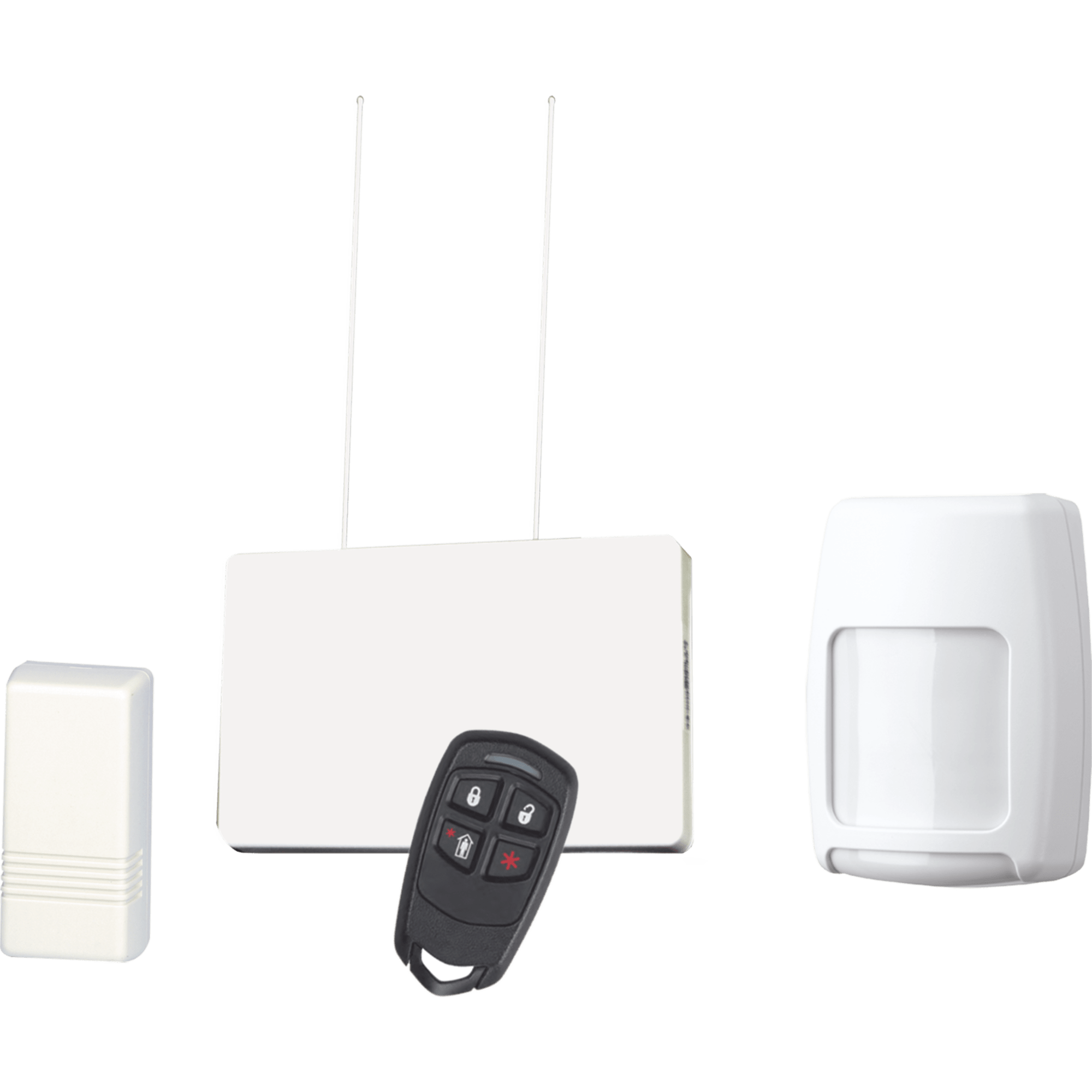 Kit de Receptor y Sensores Inalámbricos Para Panel Vista. Magnéticos y de Movimiento mas Control Remoto 