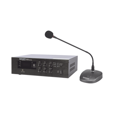 KIT de Amplificador de Audio de 240W Modelo SFB240 | más Micrófono de Escritorio Modelo SF621A — EPCOM PROAUDIO · SKU SFB240/MIC