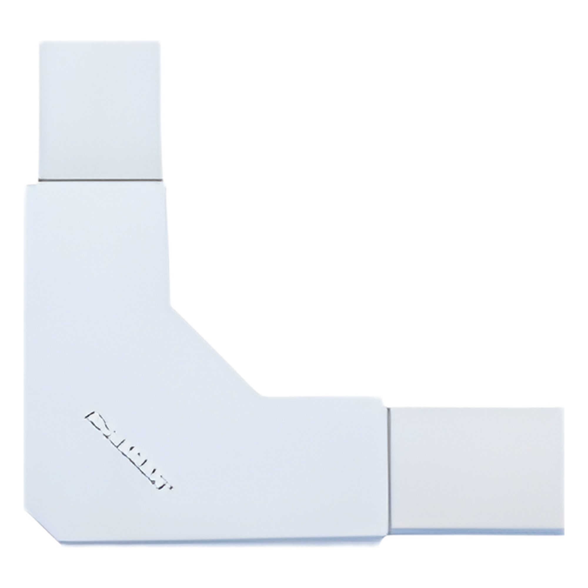 Sección en "L" blanco de PVC auto extinguible, para canaletas TMK1020, TMK1020SD, TMK1020CD (5130-02001) — THORSMAN · SKU TMK-1020-L