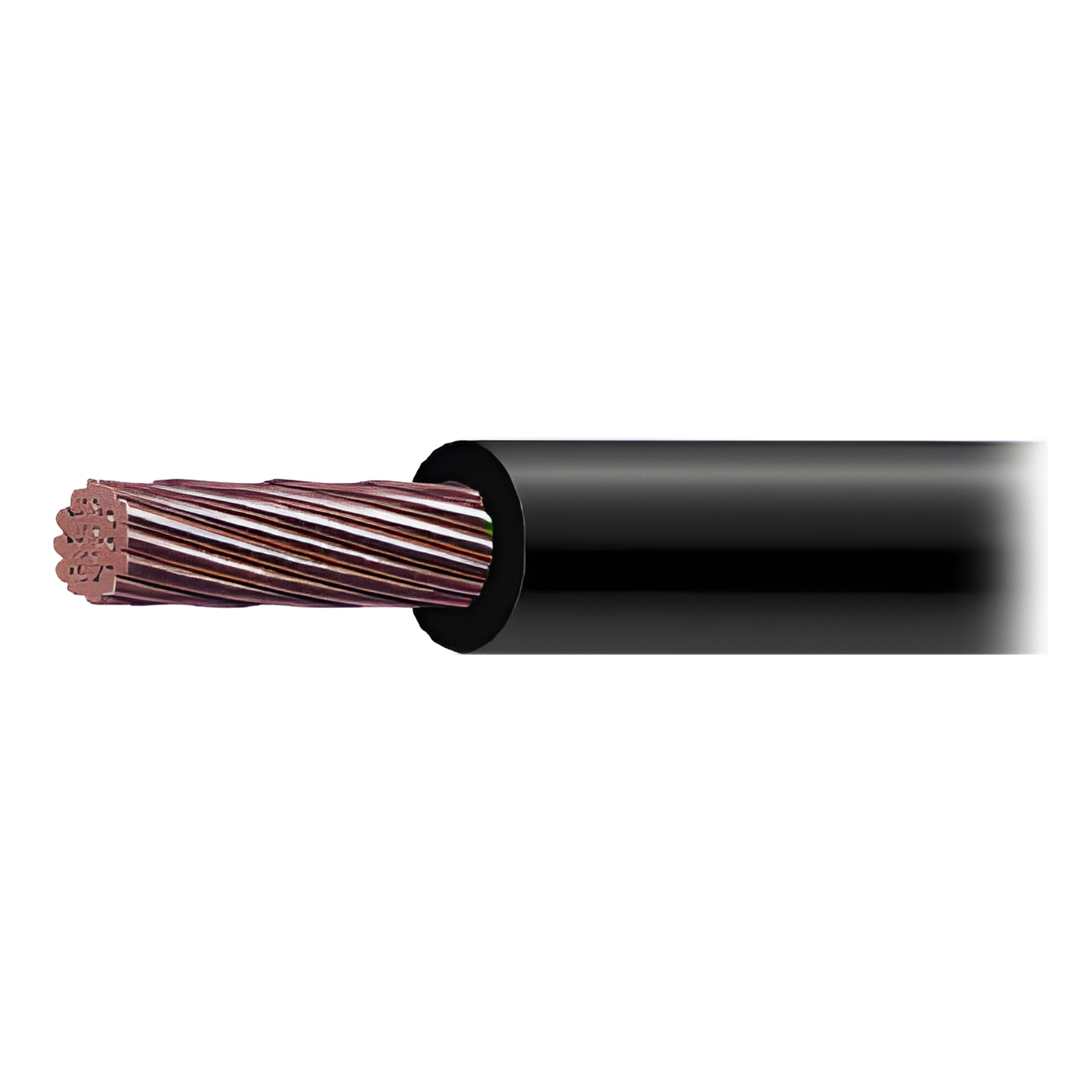 Cable THW-LS / Calibre 2/0 AWG / 19 Hilos / Color Negro / Venta por Metro — INDIANA · SKU SLY-346-BLK