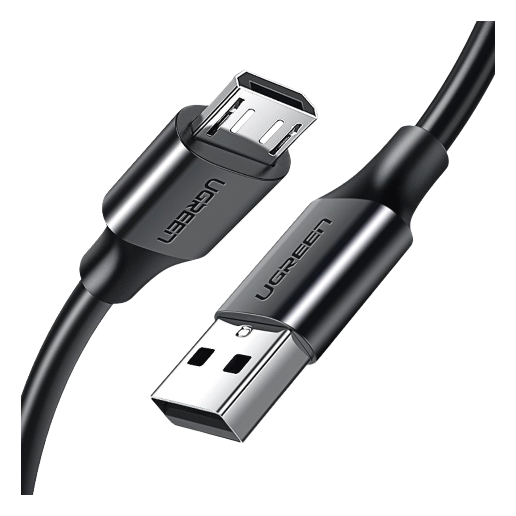 Cable USB-A a Micro USB | 2 Metros (6.56 Pies) | Tecnología de Carga Rápida Qualcomm / QC 3.0/2.0 | Recarga hasta 18W | Transmisión de Datos hasta 480Mbps | Tecnología de Carga Segura | Hasta 5,000 Flexiones | ABS y PVC de Alta Duración — UGREEN · SKU 60138