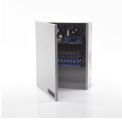 Fuente de Poder con Respaldo, 12 o 24 Vcc, 4 A, 48 W, 8 Salidas, Para Control de Acceso, Entrada 115 Vca