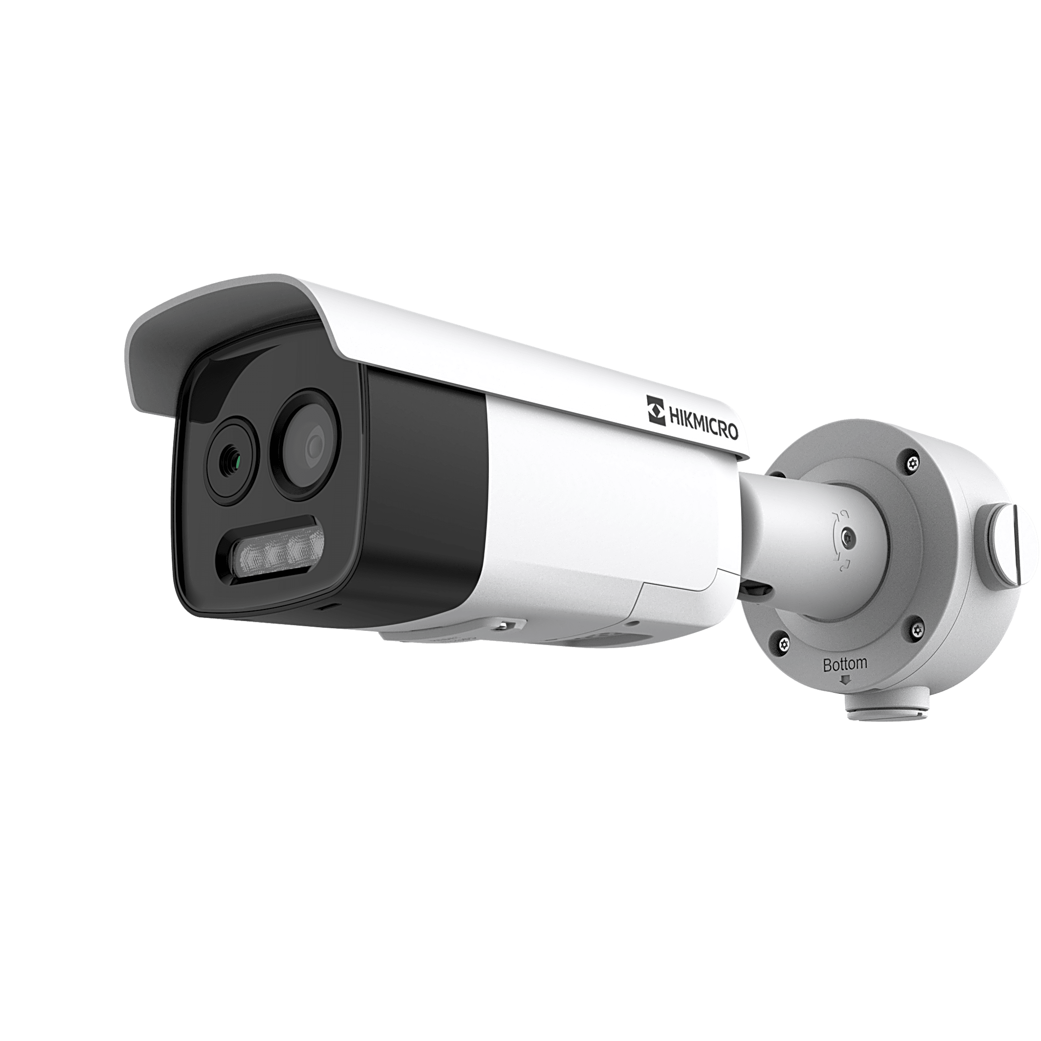 HIKMICRO Cámara Bala Dual Térmica y Óptica/ 5MP Óptica + 256×192 Térmica / IA para Detección Humana 84m y Vehicular 210m / Alarma por Temperatura -20°C a 150°C / Detección de Fuego y Fu