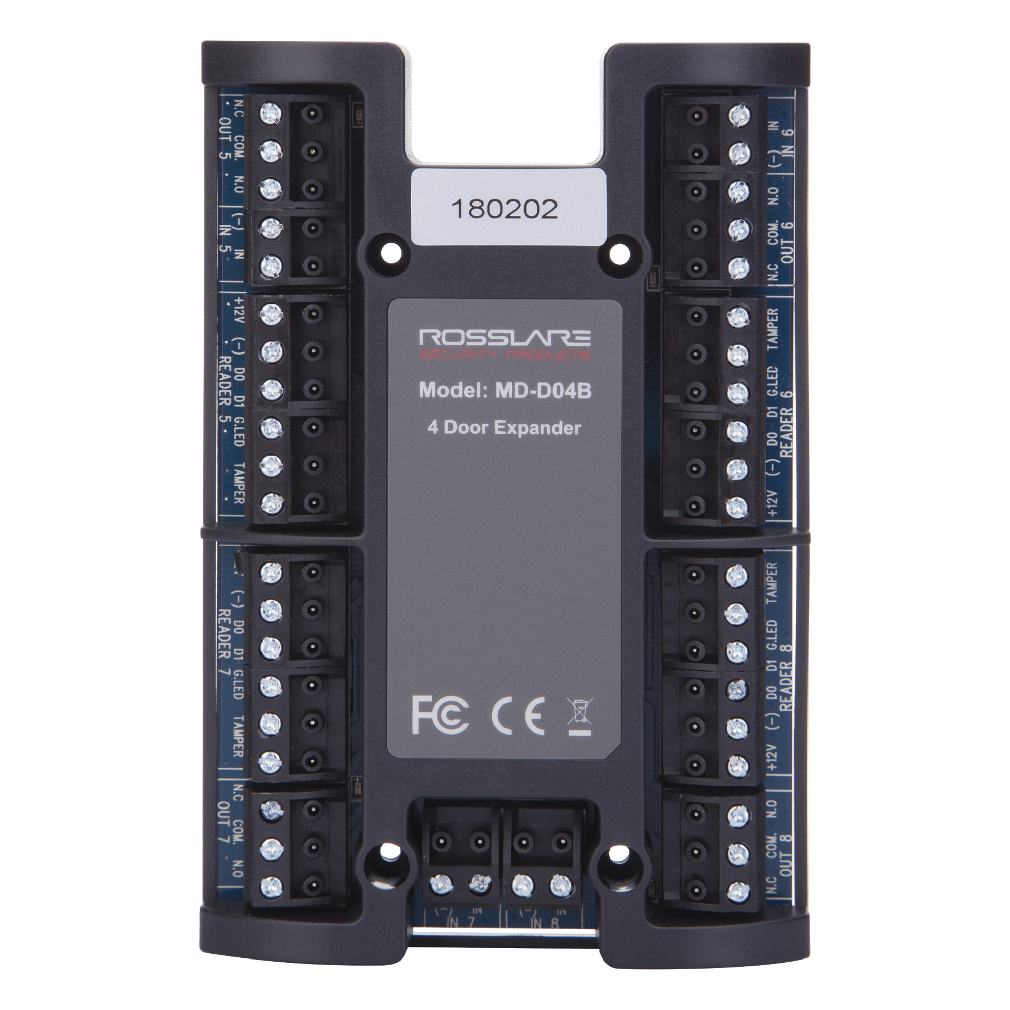 Módulo Expansor de 4 Lectoras / Para Panel AC-425IP-BU — ROSSLARE SECURITY PRODUCTS · SKU MD-D04B
