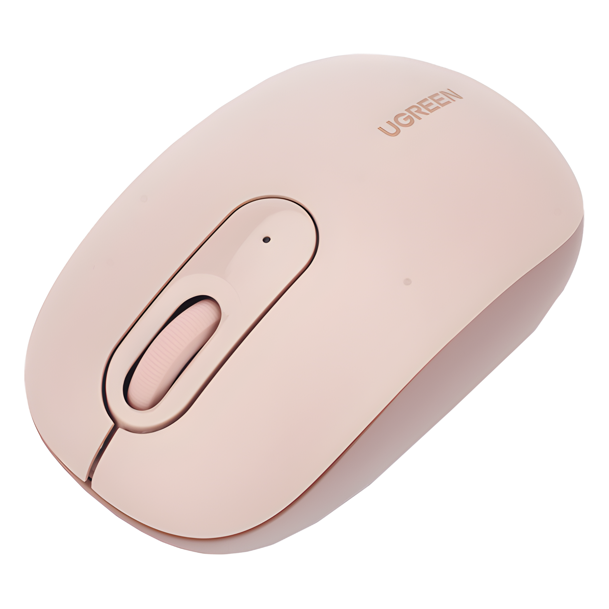 Mouse Inalámbrico 2.4G 800/1200/1600/2400 DPI | Función de 3 botones | Alcance 10m | Silencioso | Ergonómico | Anti-caída y Anti-interferencias | Batería Alcalina AA incluida | Color Dusty Pink.