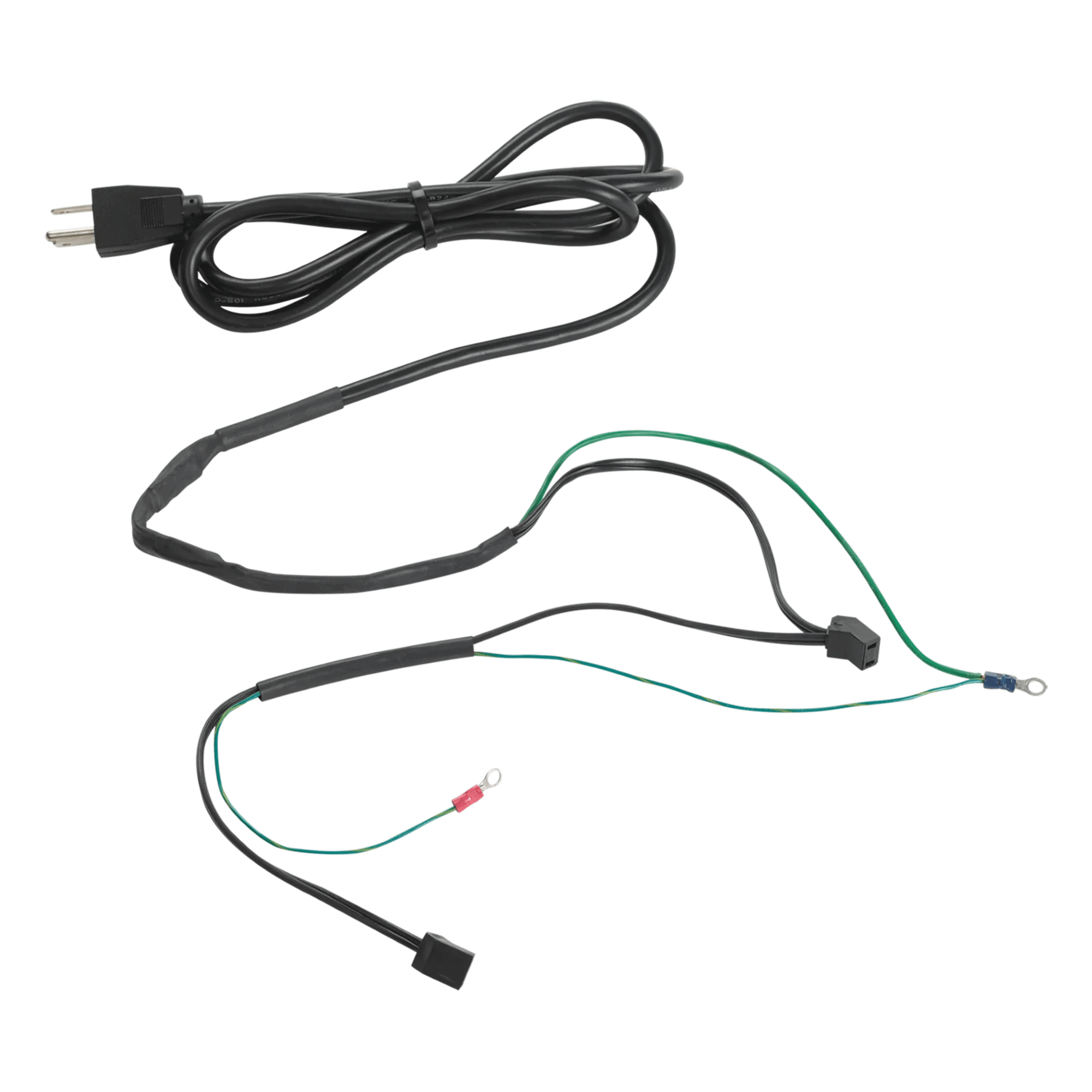 Cable de alimentación con Termostato Integrado para Ventiladores / 1.8 m (5.9 ft) / 115V / 10A / Cobre / Negro / 2 Conectores para Ventiladores