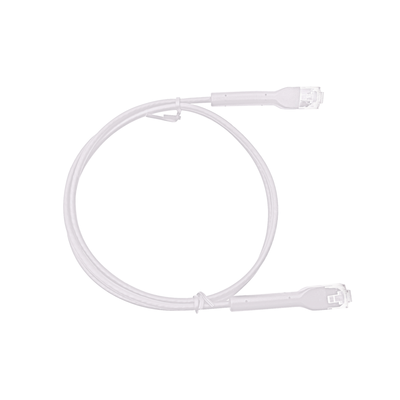 Mini Patch Cord Cat6 Ultra Slim 10 Metros (32.81 Pies) Blanco ? Ahorra Espacio sin Organizadores, con Bota Flexible