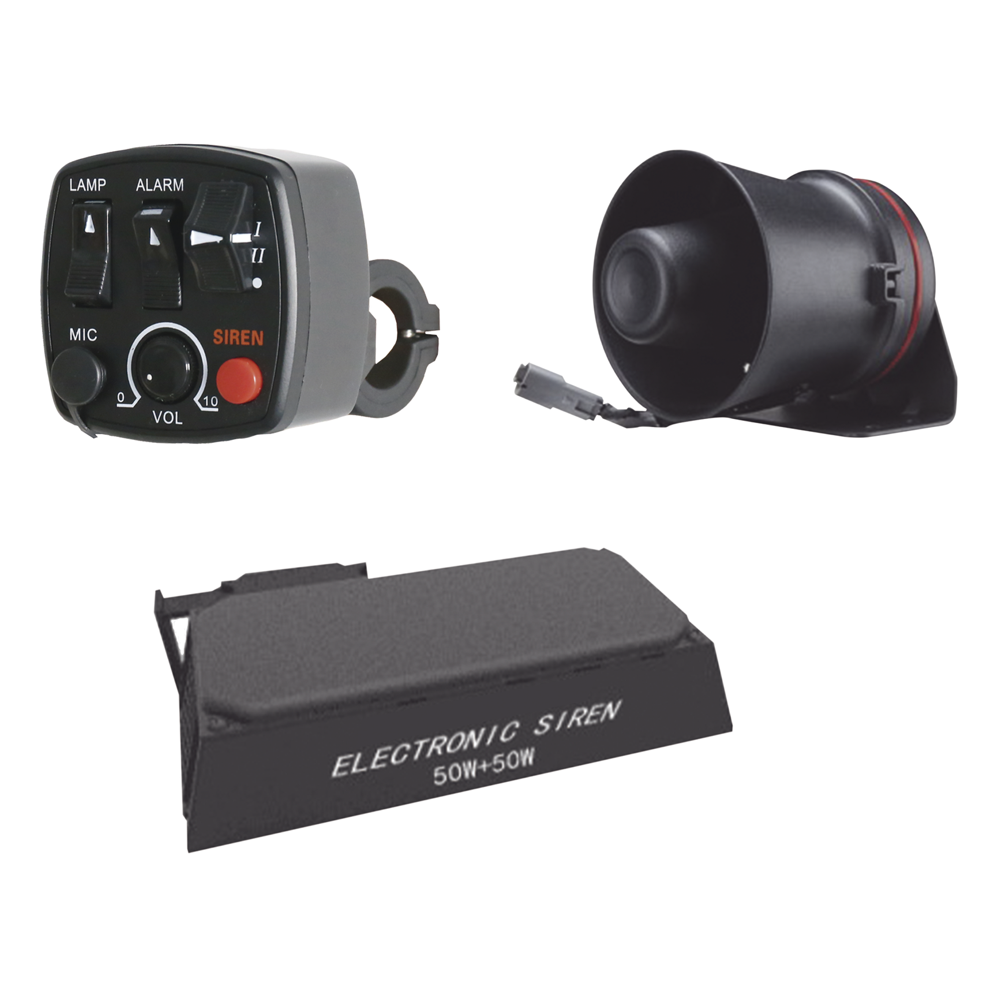 Kit para motocicleta EPCOM INDUSTRIAL, sirena/ bocina 100 Watt y controlador — EPCOM INDUSTRIAL SIGNALING · SKU KITMOTOEPCOM