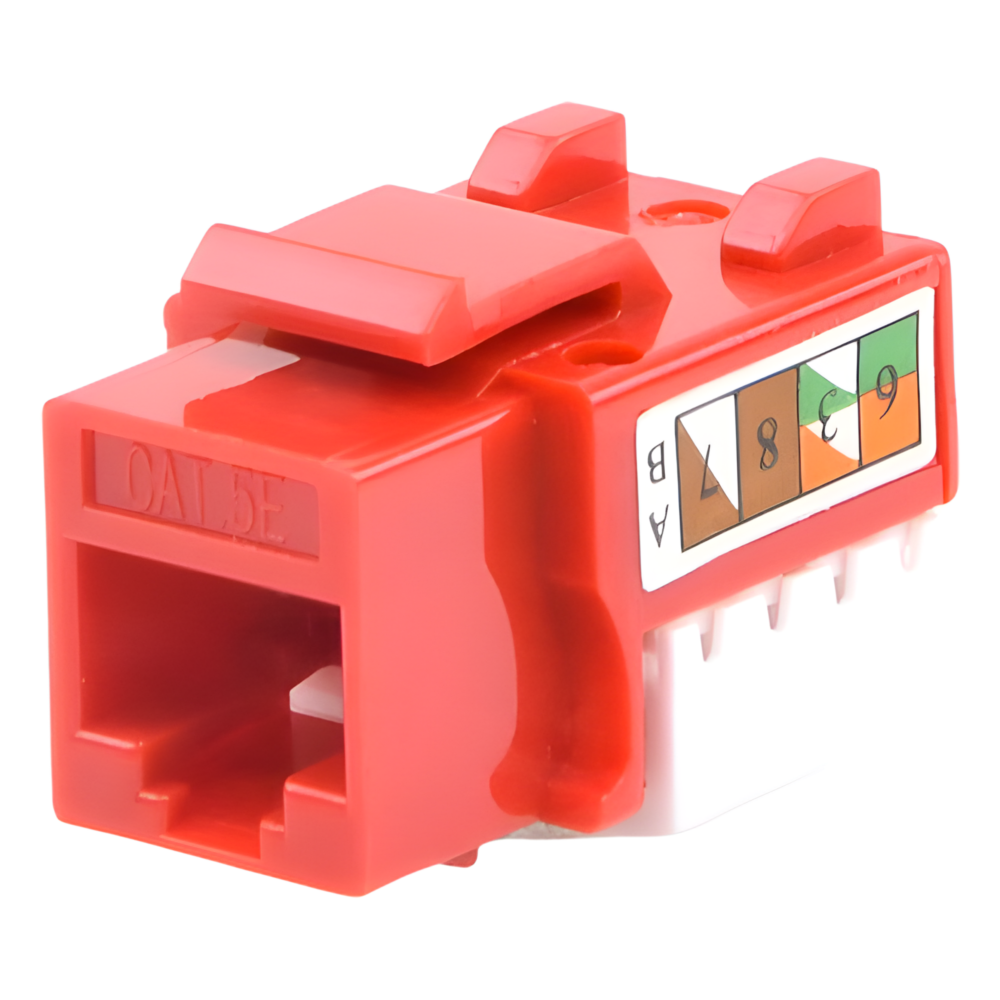 Módulo Jack Keystone / Cat5e / Terminación 110 / RJ45 / Sin Blindaje / Color Rojo