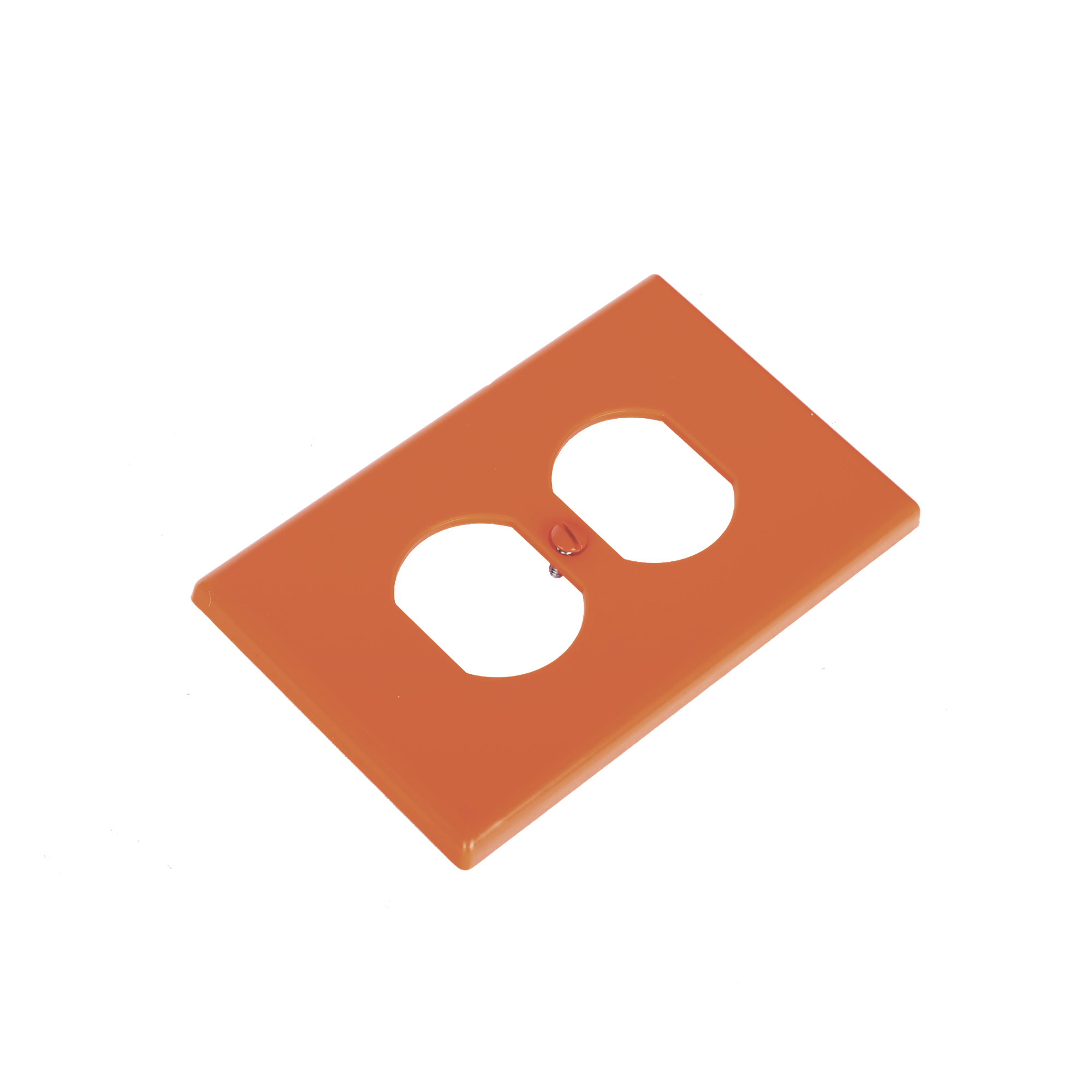Tapa para Contacto Dúplex Color naranja.