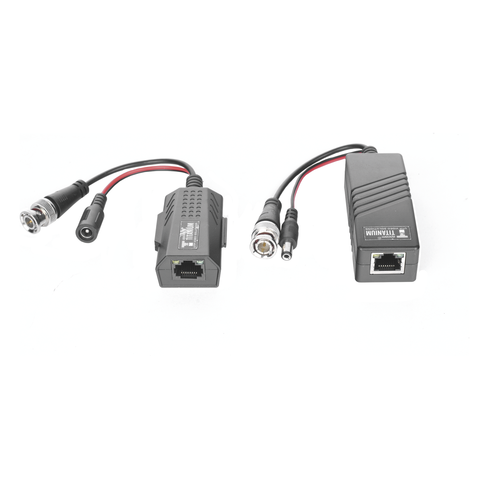 Kit de transceptores activos TURBO HD. Convierte 36/24 Vcc a 12 Vcc regulados, a través de cable UTP Cat5e / 6. Transmision de 200 m (Revisar tabla de resoluciones )