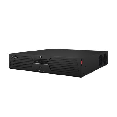 [Doble Poder de Decodificación] NVR 32 Megapixel (8K) / 64 Canales IP / AcuSense / ANPR / Conteo de Personas / Heat Map / 8 Bahías de Disco Duro  / Soporta RAID con Hot Swap / 2 HDMI en 8K / Soporta POS / Alarmas I/O  / Smart Search — HIKVISION · SKU DS-9664NI-M8