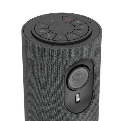 Cámara de Videoconferencia Portátil / Resolución de 2 Megapixel (Full HD) / 4 Micrófonos / Altavoz 5 W / Conexión USB / Control Remoto / Plug and Play / Movimiento PTZ