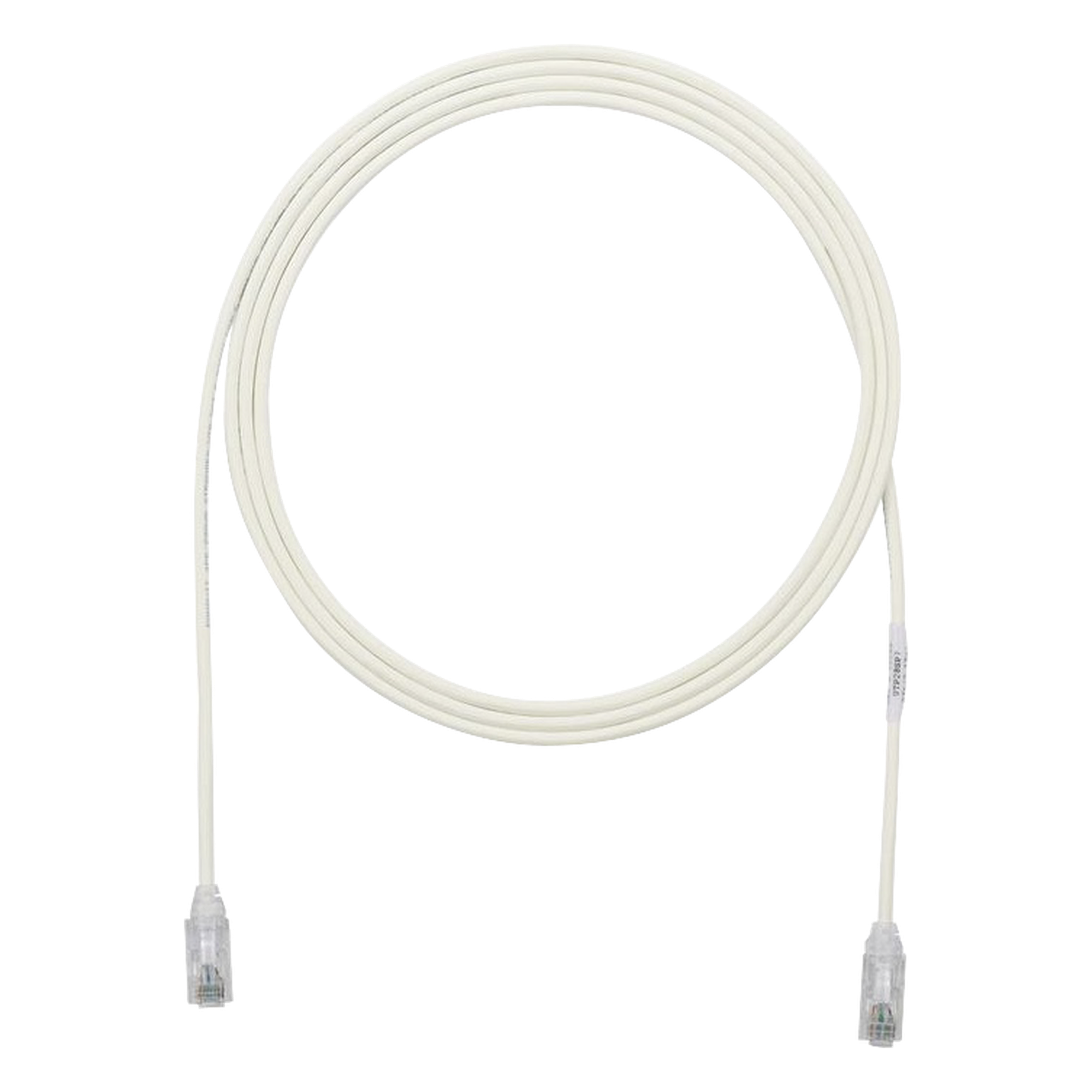 Cable de Parcheo TX6, UTP Cat6, Diámetro Reducido (28AWG), Color Blanco Mate, 1.52 Metros (5 Pies)