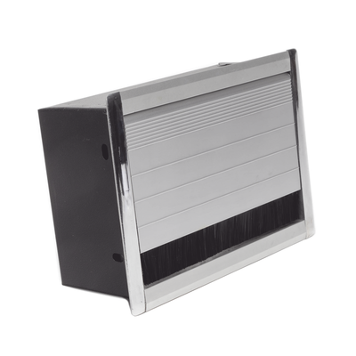 Caja Universal Vacía de 2 Módulos para Instalación en Escritorio (Voz, Datos, Video, Contactos Eléctricos), (No Incluye Accesorios)