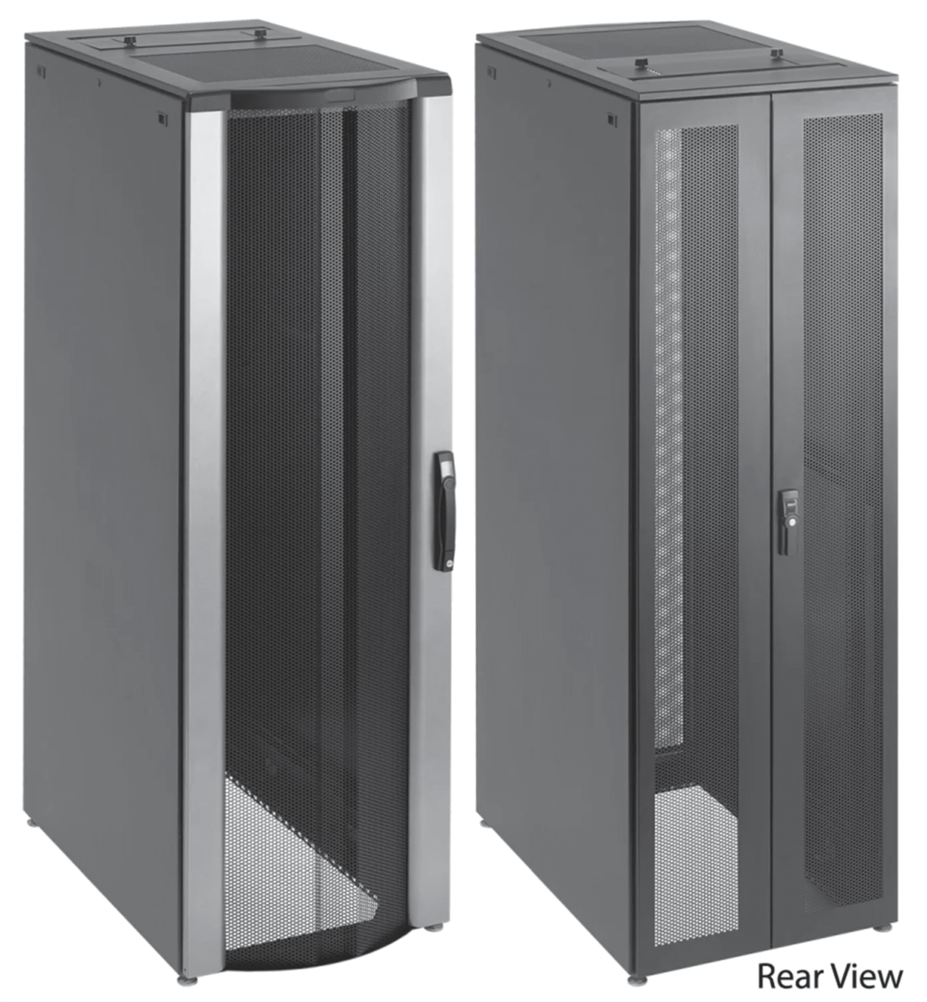 Gabinete para Servidores ProLine FloTek 42 UR Con Puertas Perforadas Alta Ventilación, Profundidad Extendida 1200 mm y Ancho 600 mm Acero Color Negro