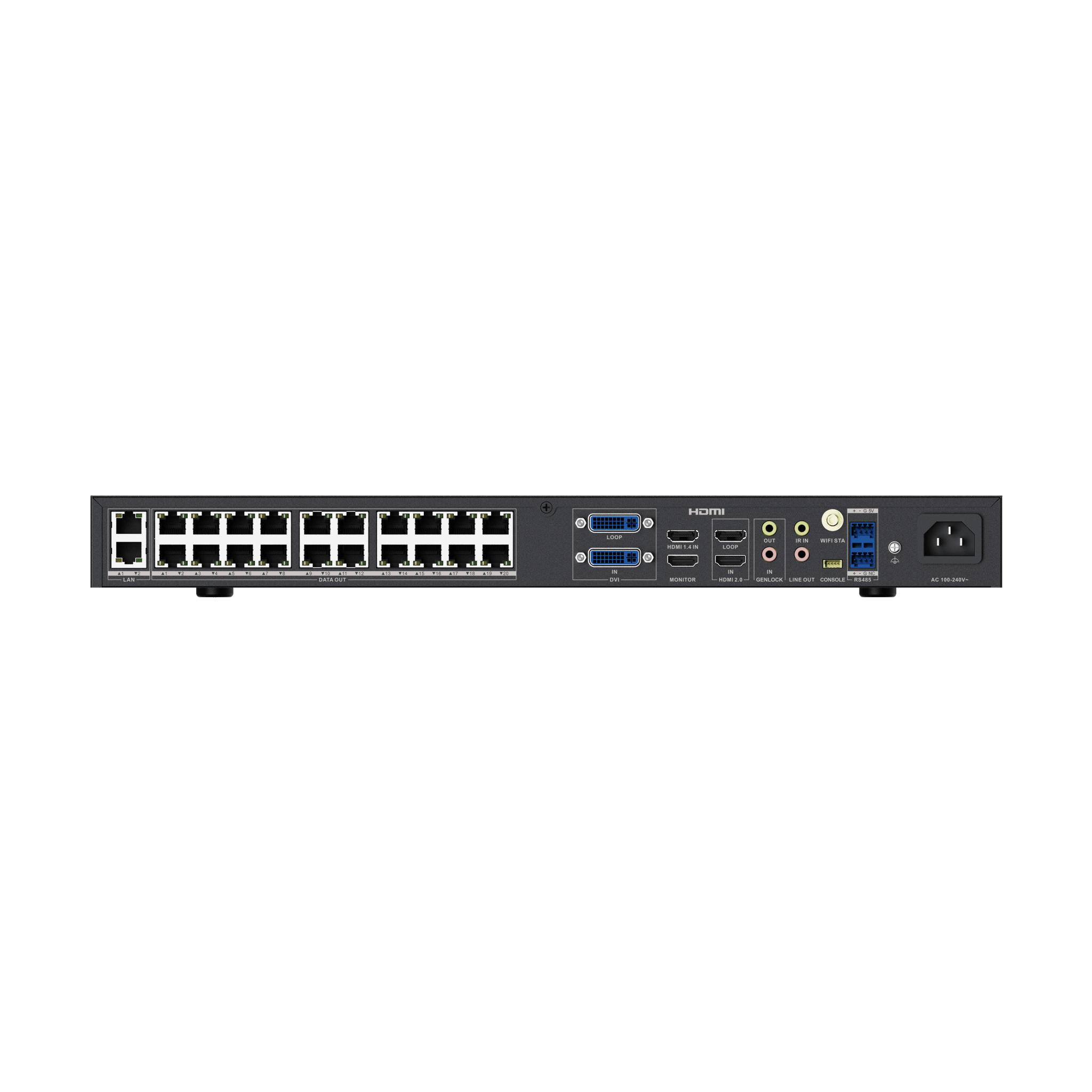 Controlador LED para Videowall / Configuración WEB / Android Interconstruido / 20 Puertos de Video RJ45 / Compatible con Paneles LED Hikvision