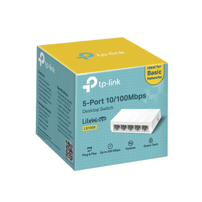 Switch para escritorio 5 puertos 10/100Mbps 