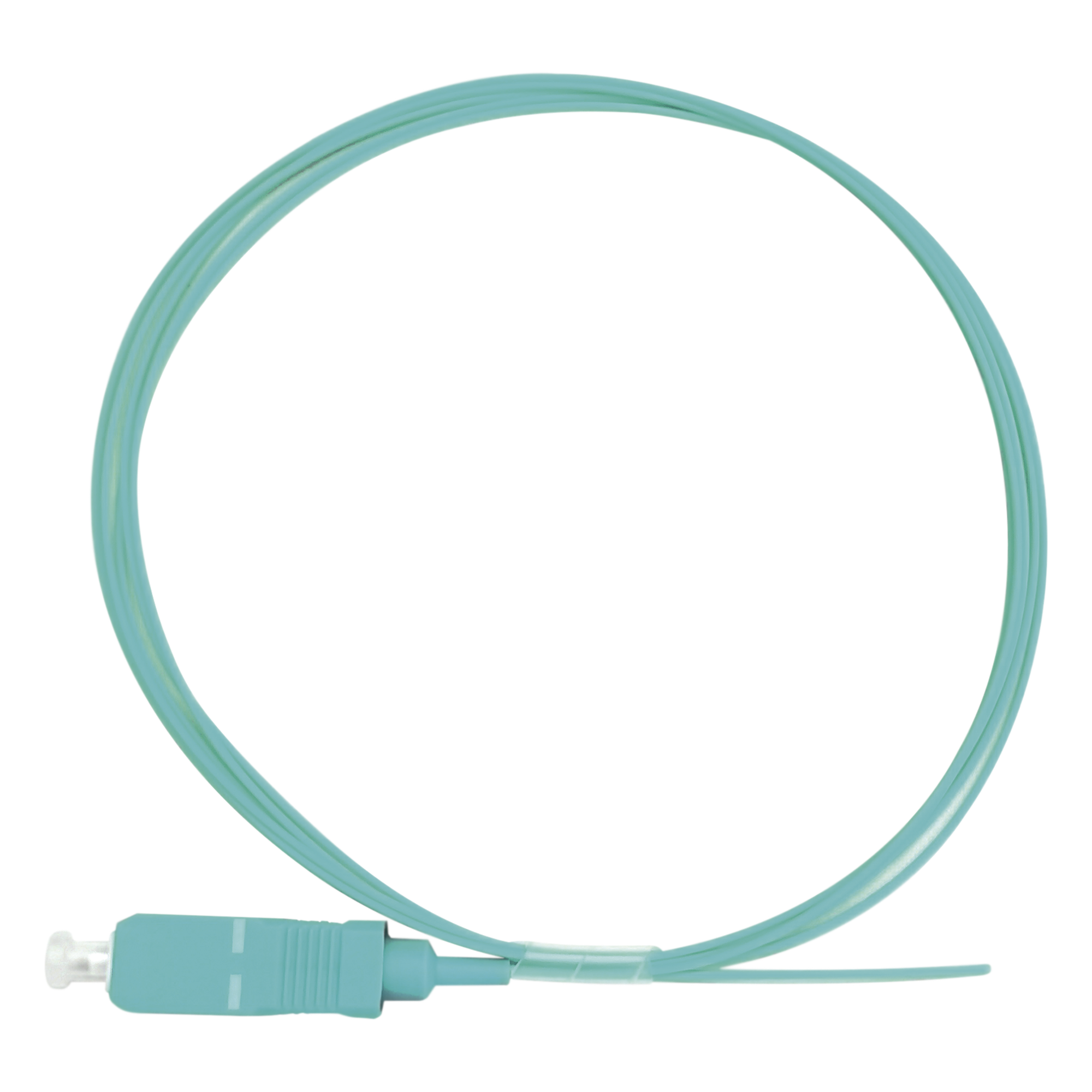 Pigtail de Fibra Óptica Simplex SC, PVC, OM3 50/125, Aqua, 1 Metro (3.28 Pies) — LINKEDPRO BY EPCOM · SKU LP-FOM3-SC-01