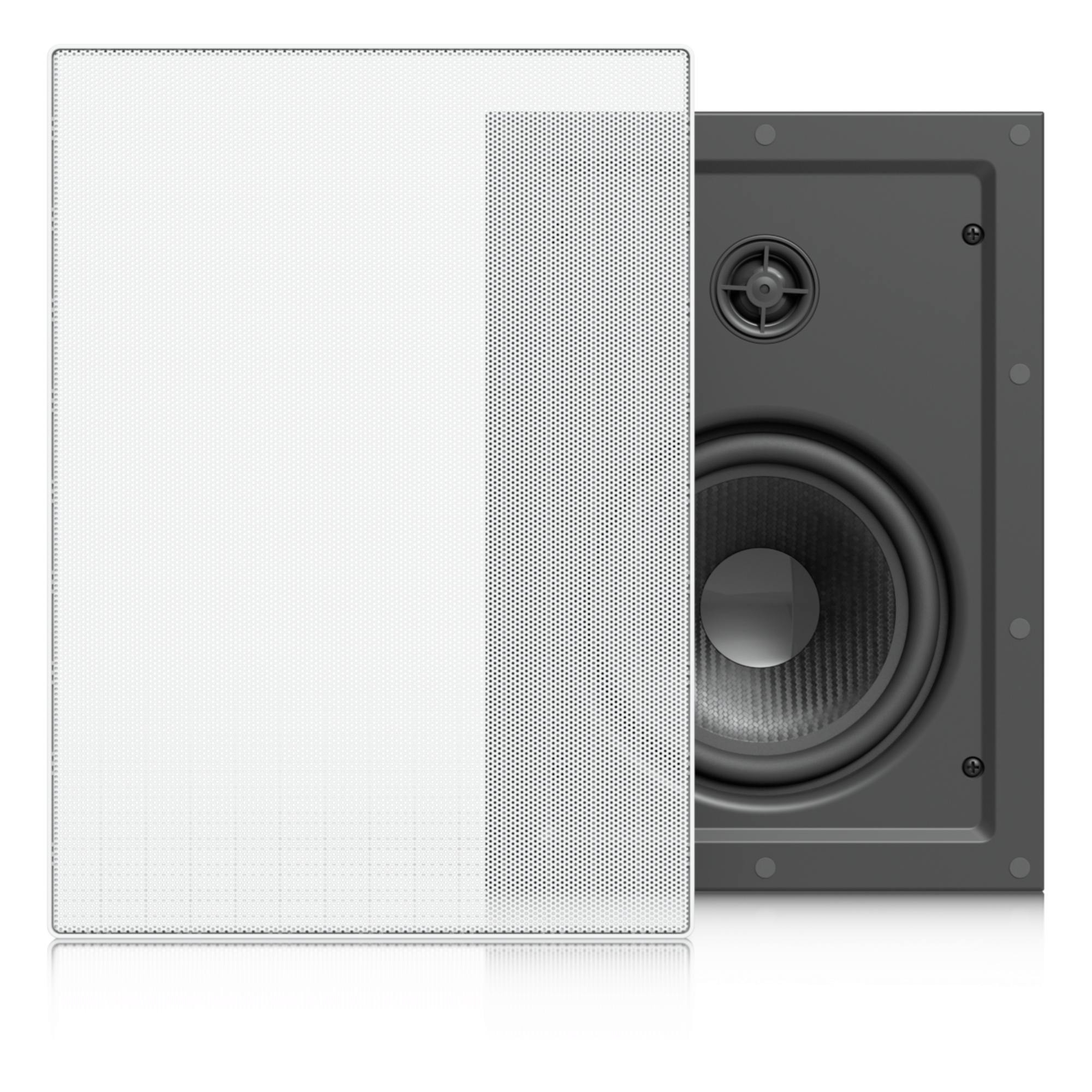 Altavoz Empotrable de Pared / Woofer 6.5" / Tweeter 1" Pivote ±15° / 130W 8 Ohms / Cobertura Simétrica Axial 90° / NDAA Compliant