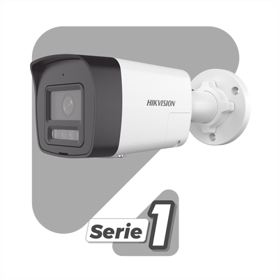 [PROTECCIÓN ACTIVA] Bala IP 4 Megapixel / Lente 2.8 mm / Dual Light (30 mts IR + 20 mts Luz Blanca)  / Audio de Dos Vías /  Luz Intermitente y Alerta de Audio / Micrófono Integrado / ACUSENSE Lite / Exterior IP67 / H.265 / PoE 
