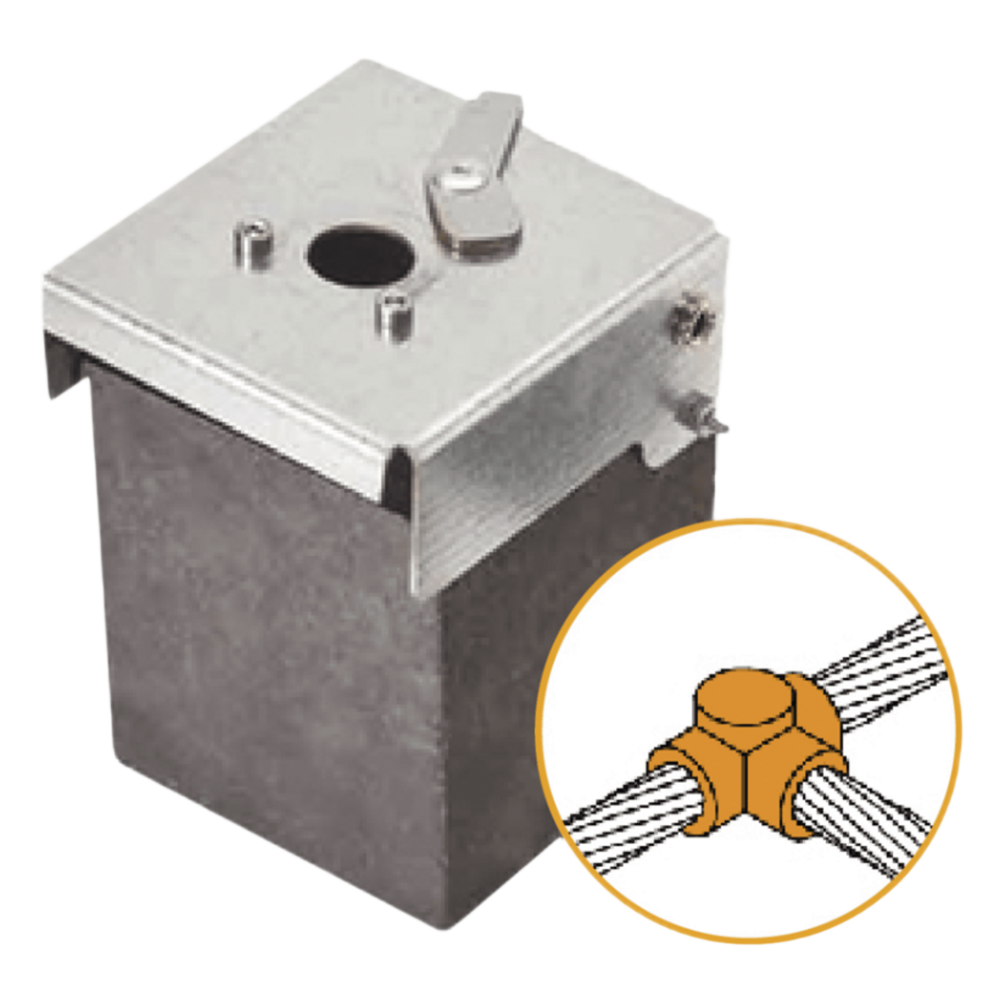 Punta Pararrayo PDC Flash Captor 45 / Avance de Cebado 45 μs / Acero Inoxidable AISI 316L / Autónomo / Verificable In Situ — APLICACIONES TECNOLOGICAS · SKU ATW10/W10/TH