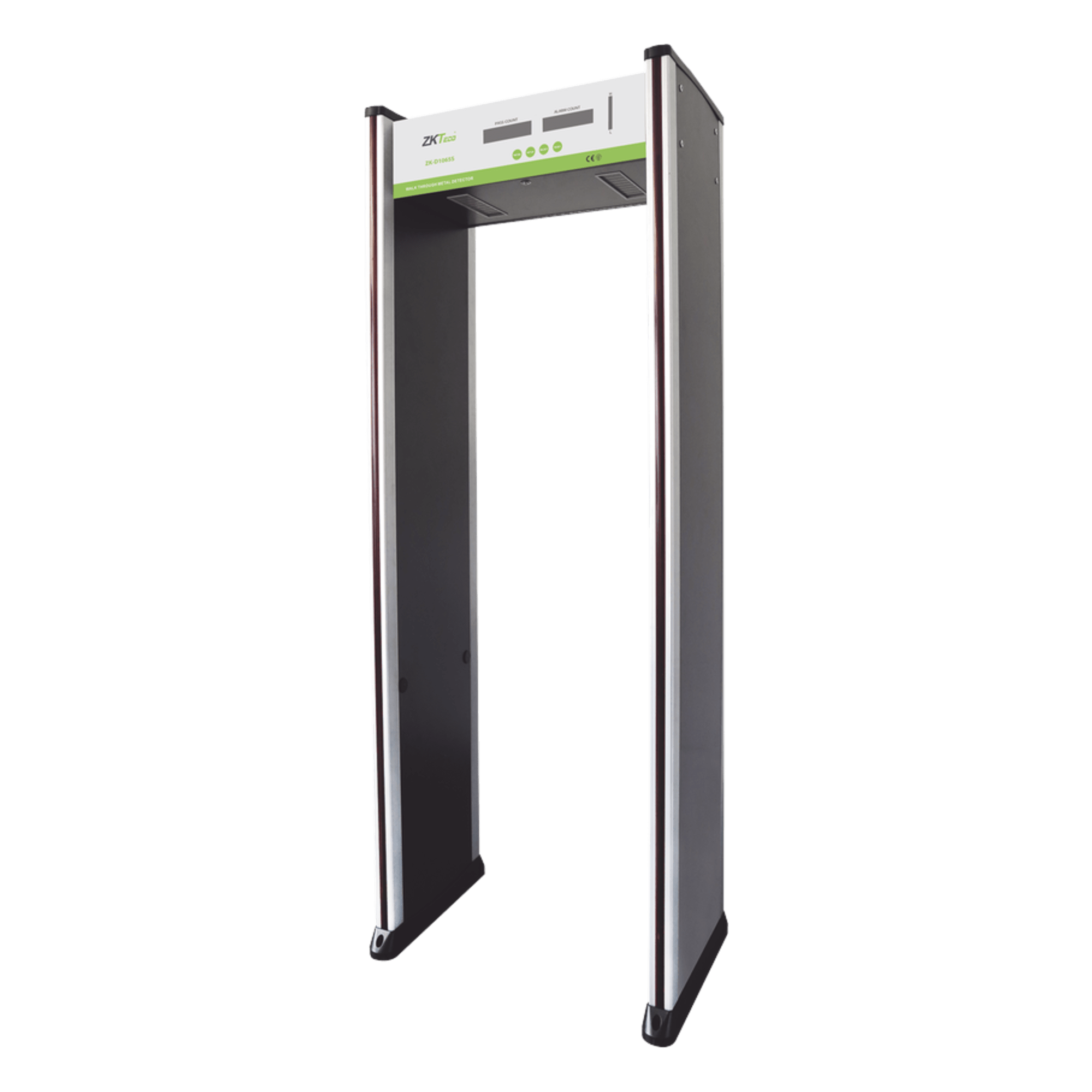 Arco Detector de Metales de 6 Zonas / Sensor IR / Contador de personas / Contador de alarmas. — ZKTECO · SKU ZK-D1065