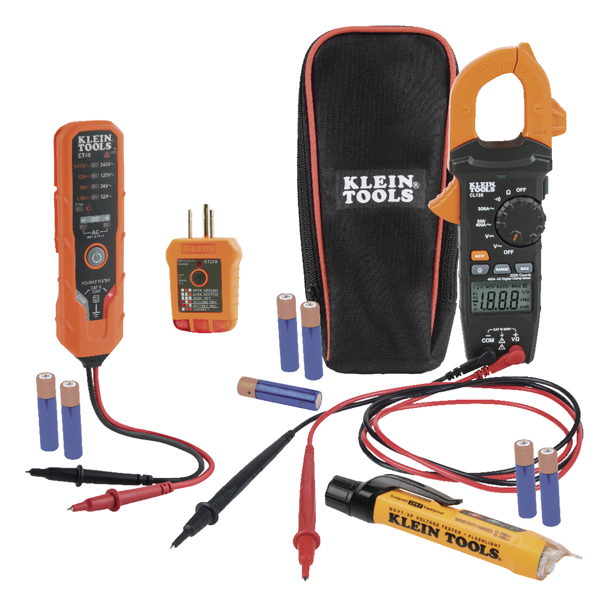 Kit de Prueba Eléctrica CL120+NCVT-3P+ET40+RT210 — KLEIN TOOLS · SKU CL120VP