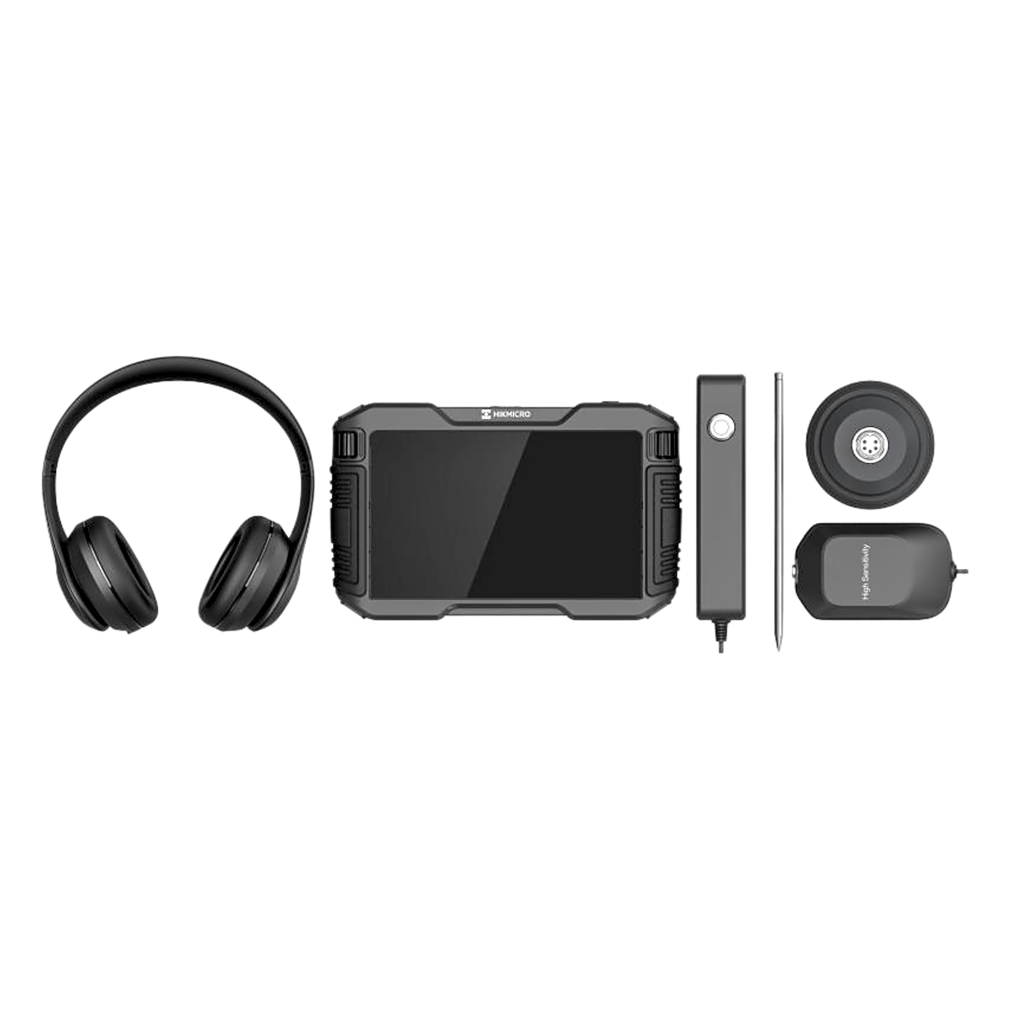 AD21P- Cámara de Imagen Acústica Portátil / DETECTAR FUGA DE AGUA / Pantalla táctil de 7" / IP66 PANTALLA IP54 SENSOR PORTATIL — HIKMICRO · SKU HM-AP21-AD21P