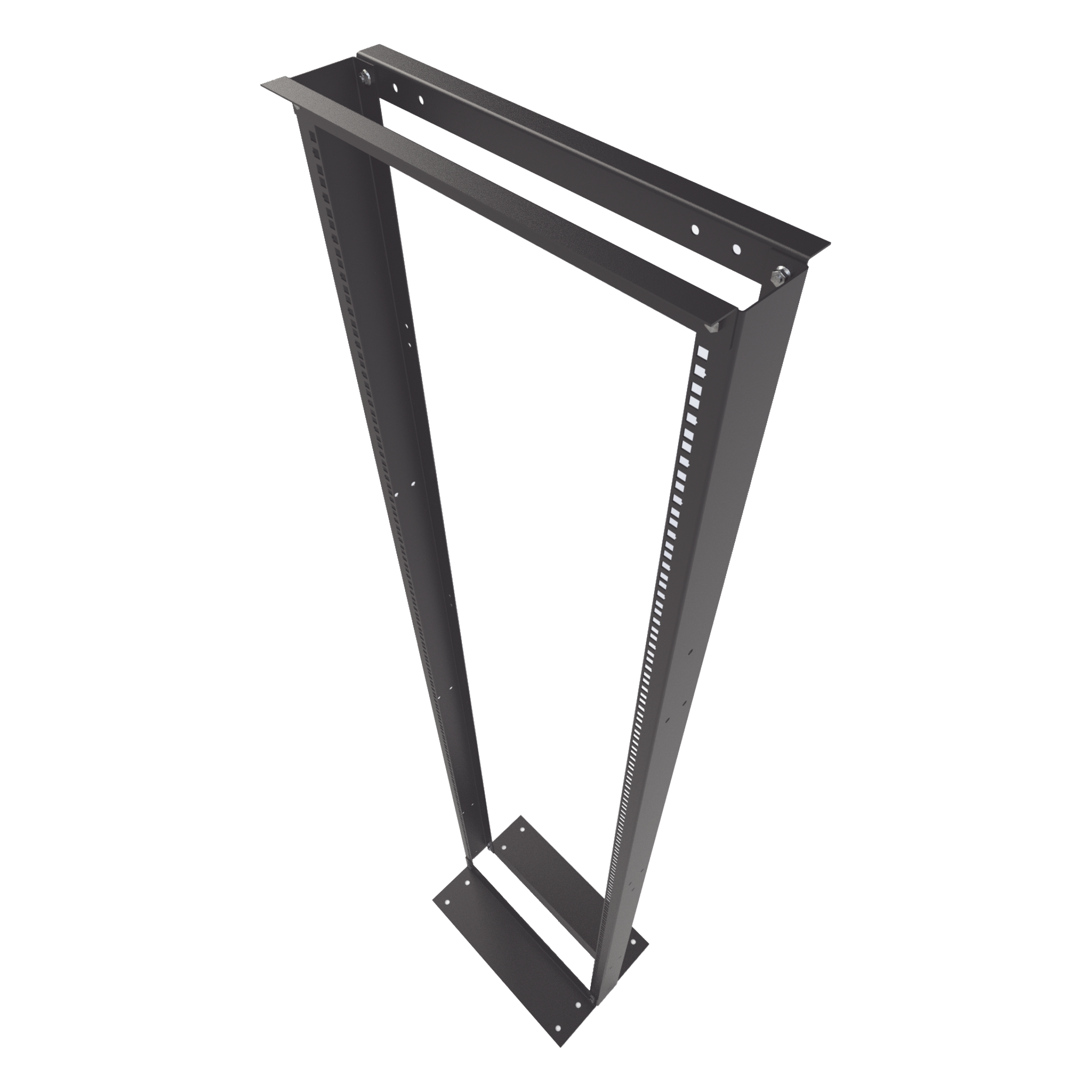 Rack de 2 Postes, Estándar 19", 45 Unidades, Fabricado en Acero, Base "L" para Anclar a Piso.