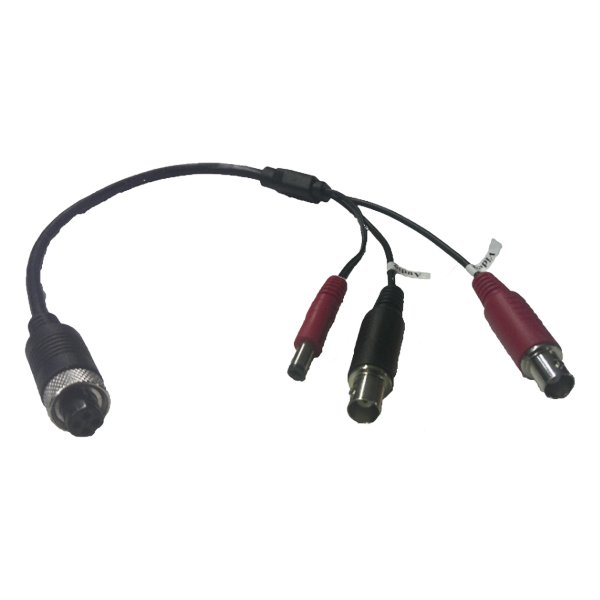 Cable Adaptador Tipo Aviación a BNC para Cámaras en DVR Móvil HIKVISION / 30 cm de Largo · SKU DS-MP2130/BNC