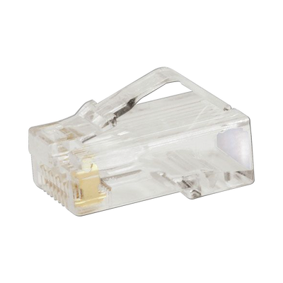 Plug RJ45 Cat5e, Para Cable UTP de Calibres 24-26 AWG, Chapado en Oro de 50 Micras, Paquete de 50 Piezas