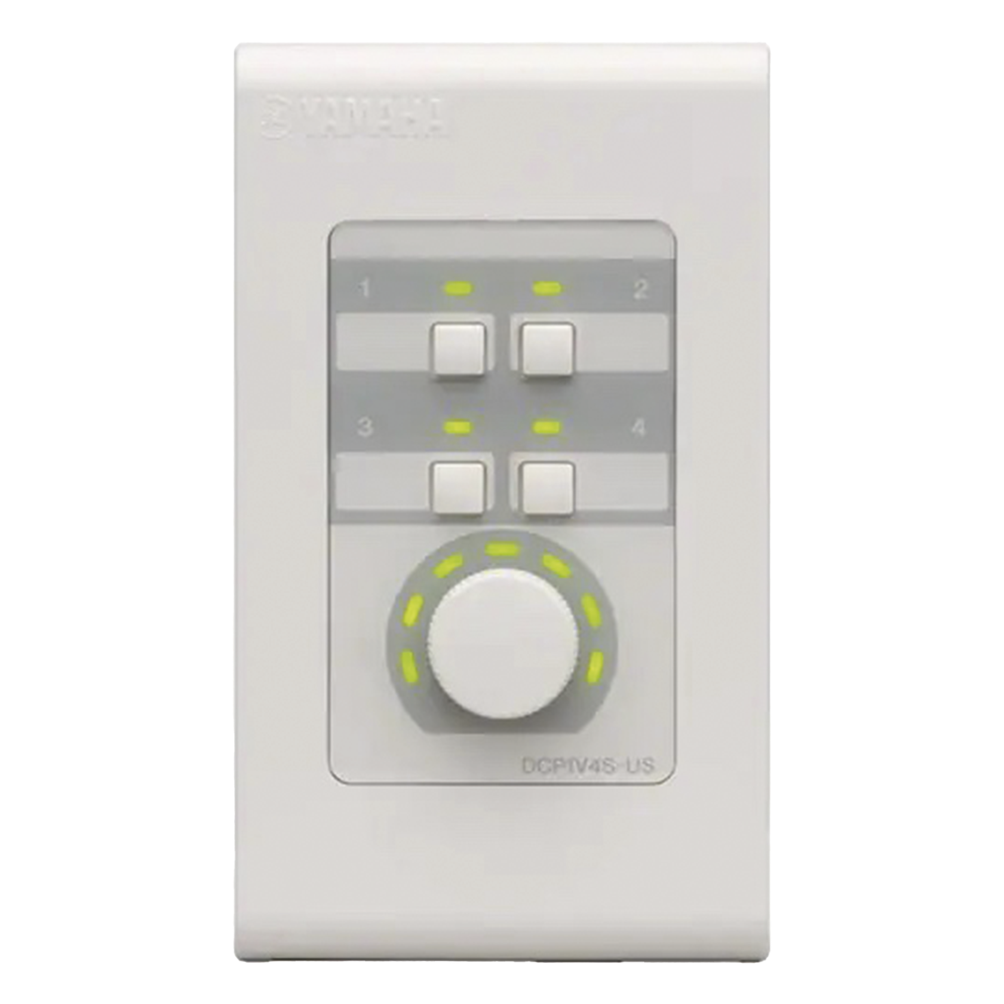 Panel de Control Digital | 1 Volumen | 4 Switches Configurables | Compatible con Procesadores Serie MA, PA, y MTX — YAMAHA · SKU DCP1V4S