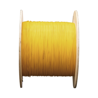 Fibra Óptica Multimodo OM4, 2 mm, Simplex, Tight Buffer, 900 micras, Color Amarillo, Precio Por Metro, (Hasta 2000 Metros en un Solo Tramo de Cable)