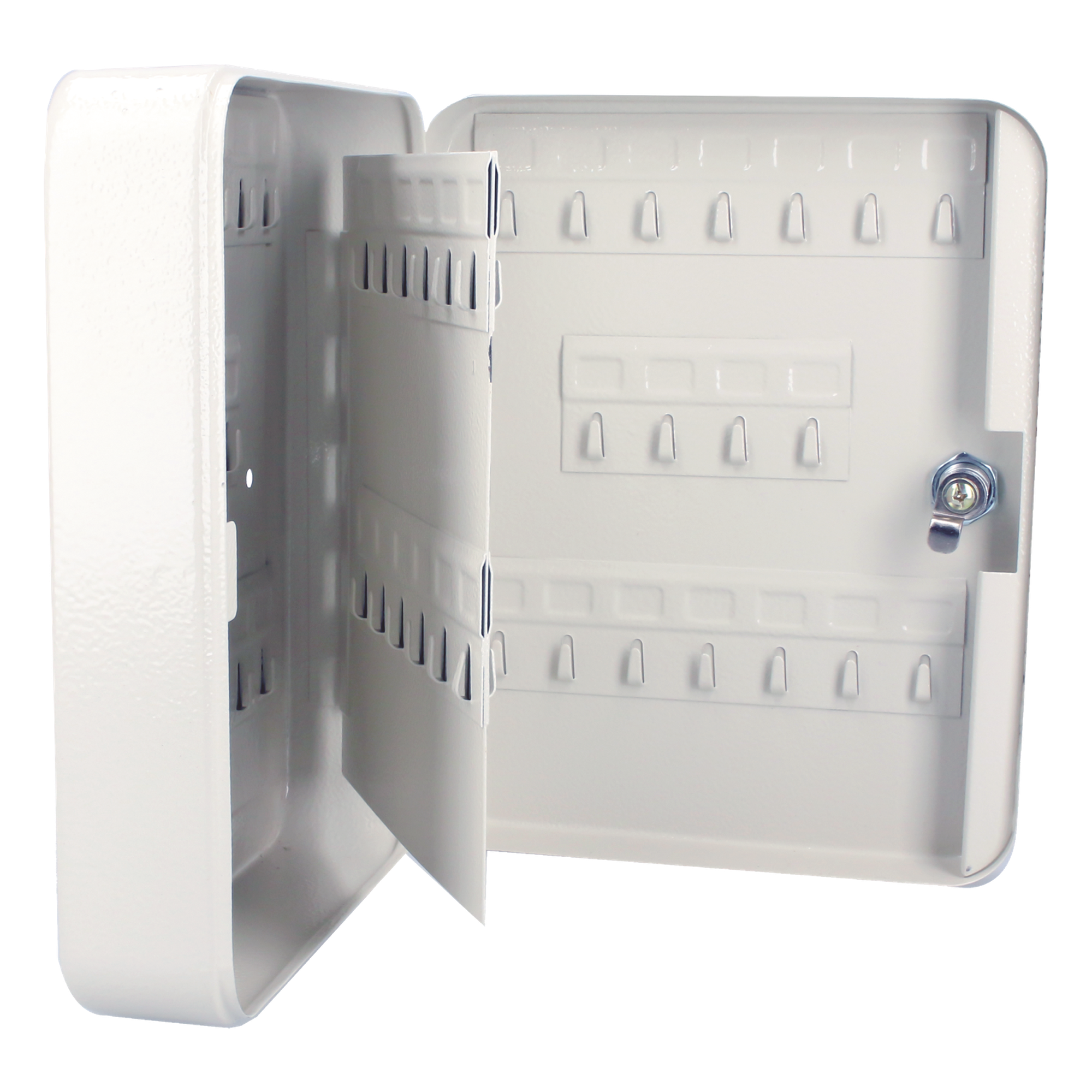 Caja para llaves con capacidad para 36 llaves/ Medidas 160 x 200 x 75 mm (ancho x alto x profundidad)/Fabricada en acero/ Cerradura con llave. — LOCK · SKU SYS-CLL-36