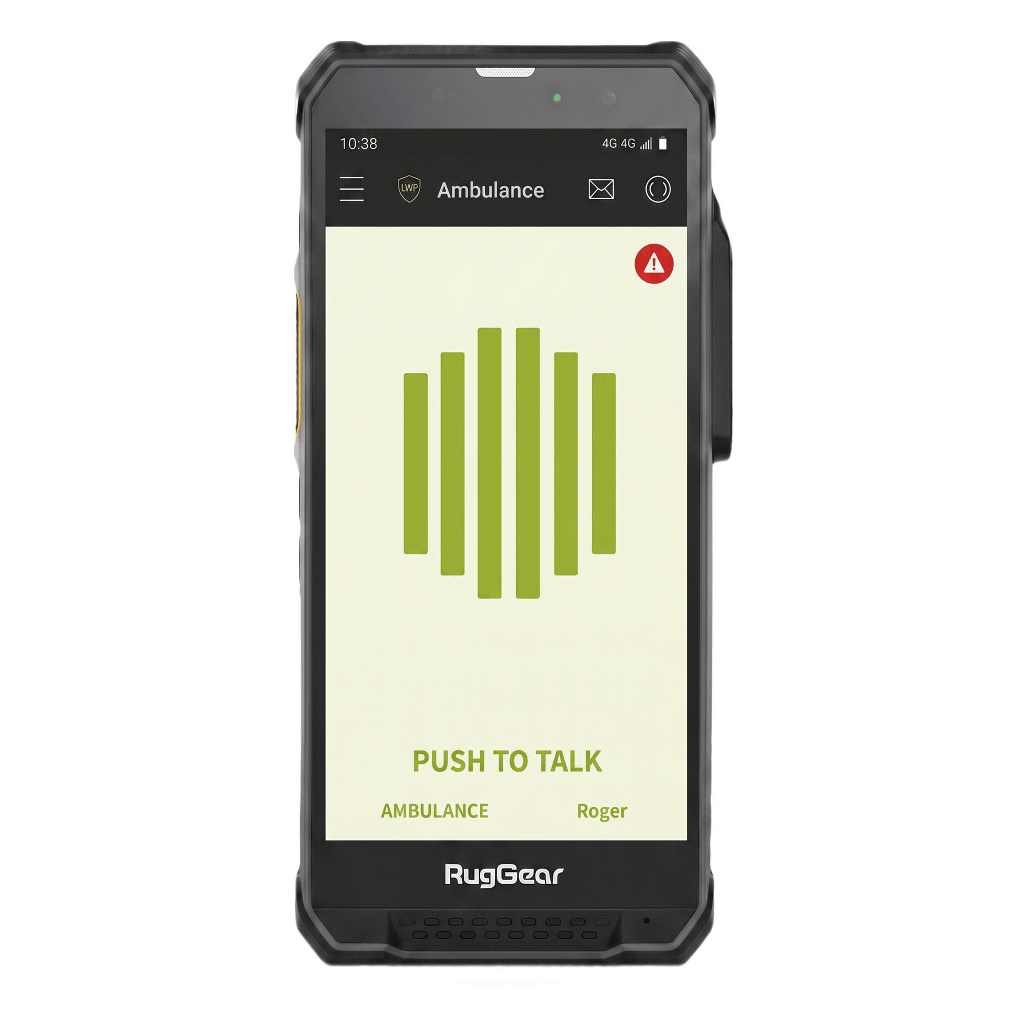 Kit Radio PoC LTE RugGear RG880i + Licencia TASSTA T.FLEX Smart 12 meses / Pantalla HD+ 5.5" (14 cm) 500 nits / Snapdragon 680 MCPTT / IP68 y MIL-STD-810H / Altavoz 103 dB / Android 14