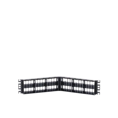 Panel de Parcheo Modular Keystone (Sin Conectores), Angulado, de 48 Puertos, 2UR