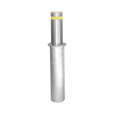 Bolardo Hidráulico Antiembestida 220 mm × 600 mm / Acero Inoxidable 304 / 200,000 J de Resistencia al Impacto / Bomba Hidráulica Integrada / Ciclo de 4 seg / 100 Ciclos por Hora