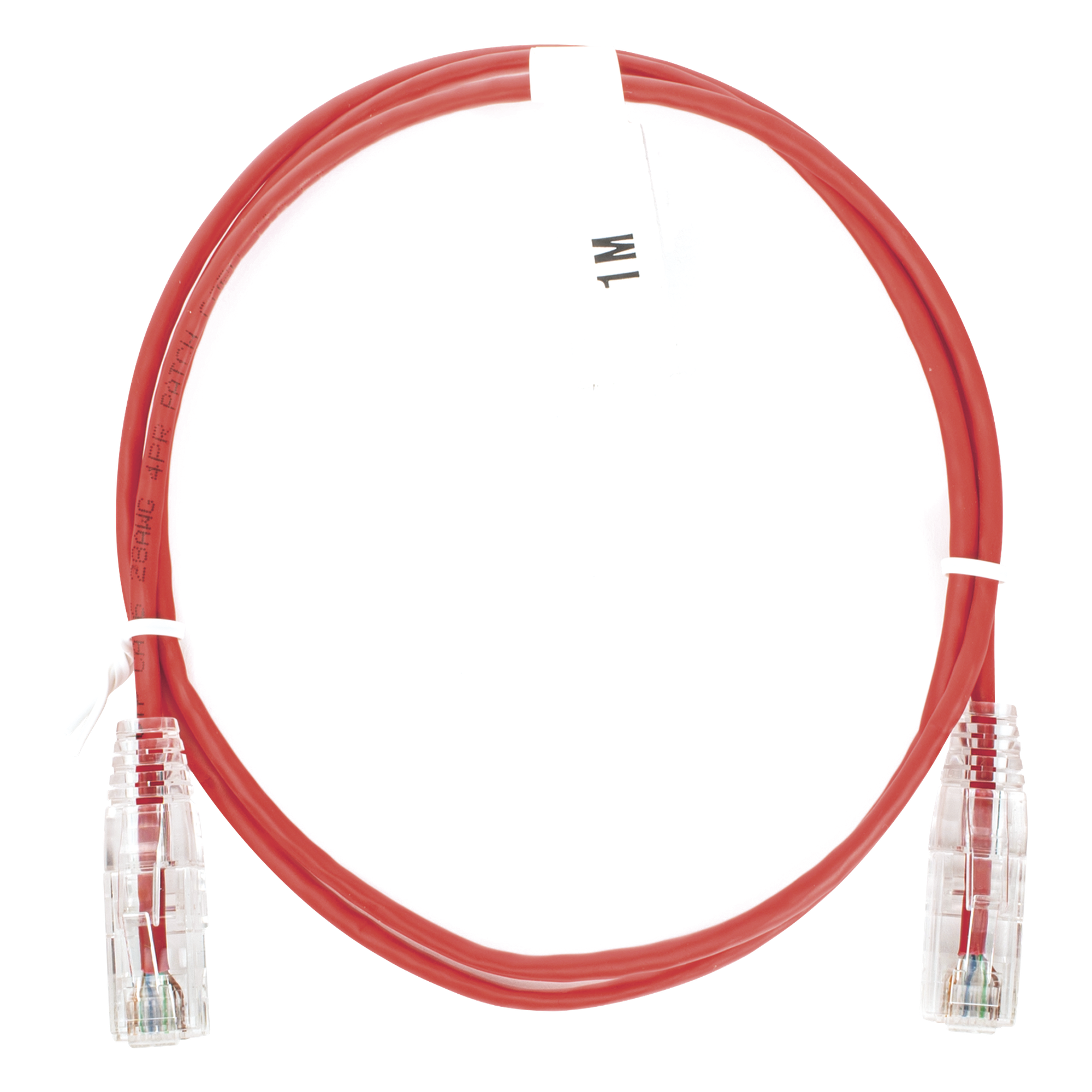 Cable de Parcheo Slim UTP Cat6 - 1 Metro (3.28 Pies), Rojo, Diámetro Reducido (28 AWG) — LINKEDPRO BY EPCOM · SKU LP-UT6-100-RD-28