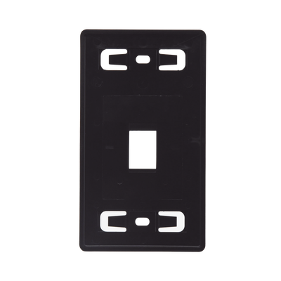 Placa de Pared Modular MAX, de 1 Salida, Color Negro