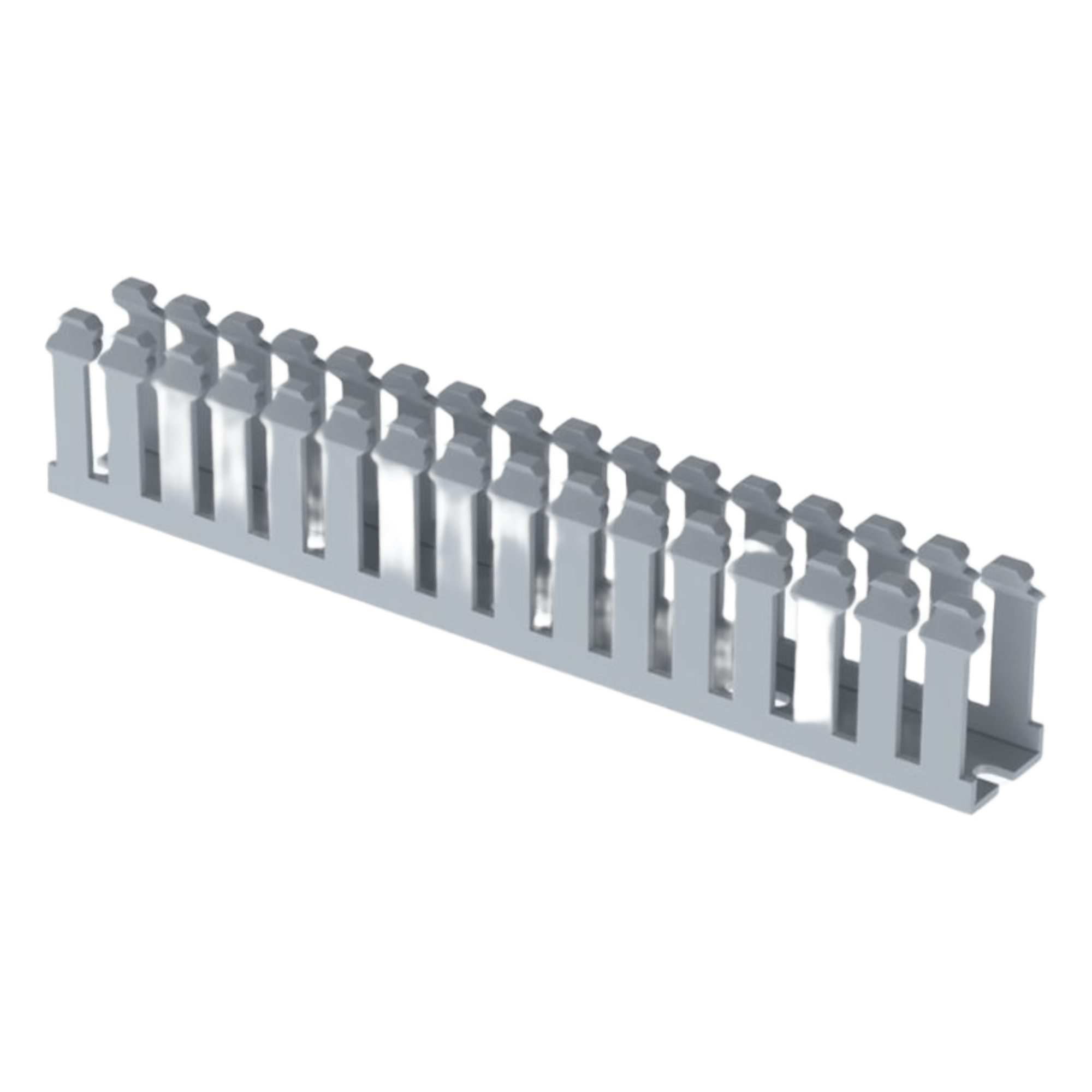 Canaleta Ranurada de PVC sinTapa, Tipo F, 23.6 mm de Ancho, 39.9 mm de Alto y 1.8 m de Largo, Color Gris — PANDUIT · SKU F.75X1.5LG6